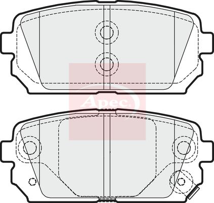 Apec PAD1618 Brake Pad Set, disc brake - 1