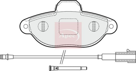 Apec PAD1627 Brake Pad Set, disc brake - 1