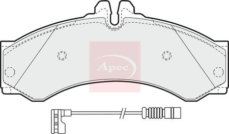 Apec PAD1632 Brake Pad Set, disc brake - 1
