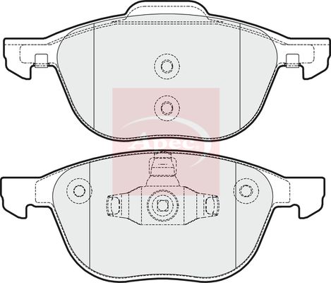 Apec PAD1638 Brake Pad Set, disc brake - 1