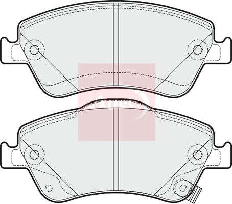 Apec PAD1641 Brake Pad Set, disc brake - 1