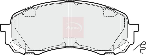 Apec PAD1644 Brake Pad Set, disc brake - 1