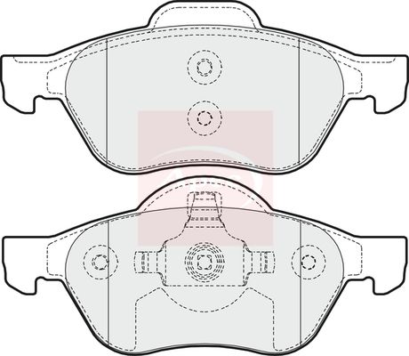 Apec PAD1649 Brake Pad Set, disc brake - 1