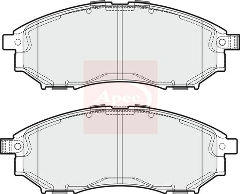 Apec PAD1662 Brake Pad Set, disc brake - 1