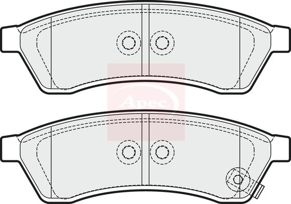 Apec PAD1672 Brake Pad Set, disc brake - 1
