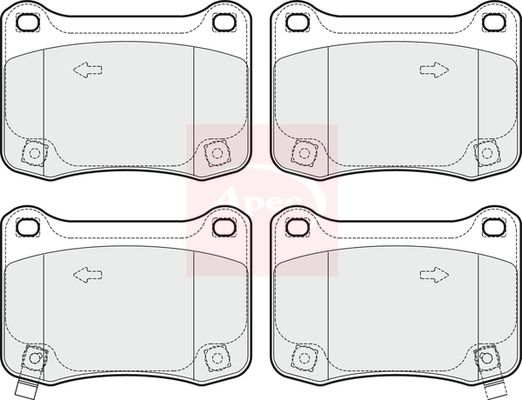 Apec PAD1673 Brake Pad Set, disc brake - 1