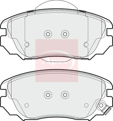 Apec PAD1695 Brake Pad Set, disc brake - 1