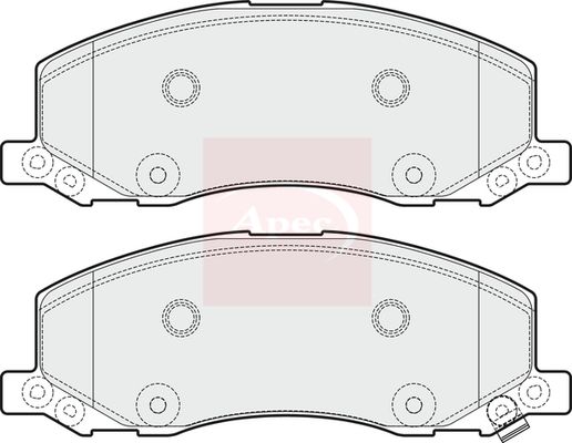 Apec PAD1696 Brake Pad Set, disc brake - 1