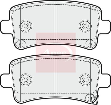 Apec PAD1697 Brake Pad Set, disc brake - 1