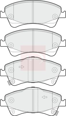 Apec PAD1707 Brake Pad Set, disc brake - 1