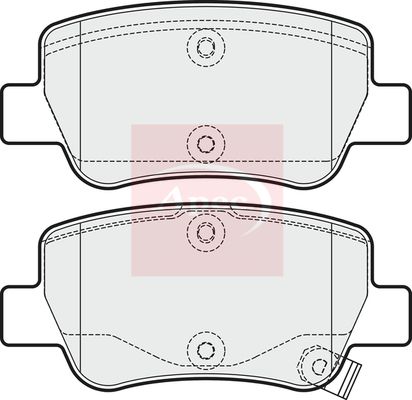 Apec PAD1723 Brake Pad Set, disc brake - 1