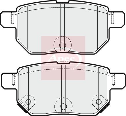 Apec PAD1734 Brake Pad Set, disc brake - 1