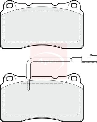 Apec PAD1747 Brake Pad Set, disc brake - 1