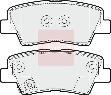 Apec PAD1754 Brake Pad Set, disc brake - 1