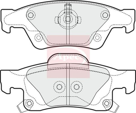 Apec PAD1800 Brake Pad Set, disc brake - 1