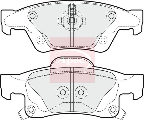 Apec PAD1800 Brake Pad Set, disc brake - 1
