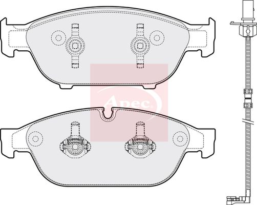 Apec PAD1810 Brake Pad Set, disc brake - 1