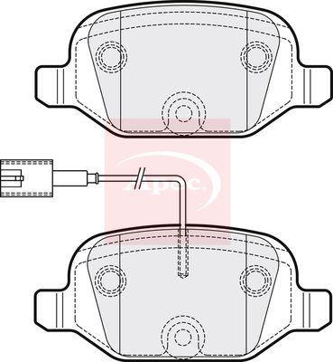 Apec PAD1819 Brake Pad Set, disc brake - 1