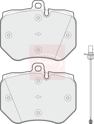 Apec PAD1833 Brake Pad Set, disc brake - 1