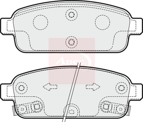 Apec PAD1864 Brake Pad Set, disc brake - 1