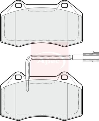 Apec PAD1866 Brake Pad Set, disc brake - 1