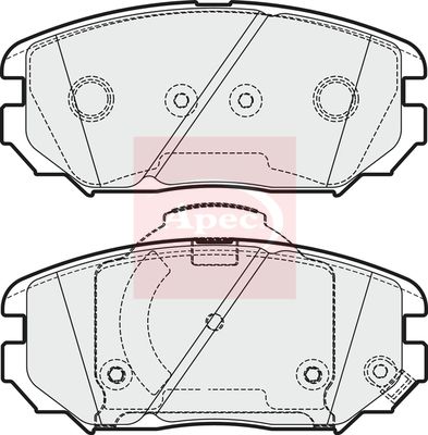 Apec PAD1956 Brake Pad Set, disc brake - 1