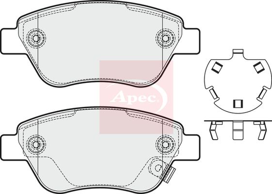 Apec PAD2002 Brake Pad Set, disc brake - 1