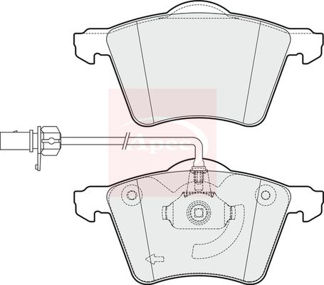 Apec PAD2009 Brake Pad Set, disc brake - 1
