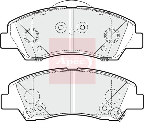 Apec PAD2012 Brake Pad Set, disc brake - 1