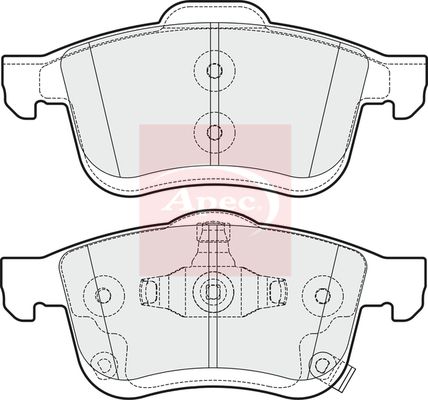 Apec PAD2015 Brake Pad Set, disc brake - 1