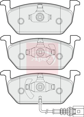 Apec PAD2028 Brake Pad Set, disc brake - 1