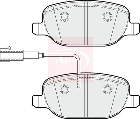 Apec PAD2039 Brake Pad Set, disc brake - 1