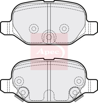 Apec PAD2058 Brake Pad Set, disc brake - 1