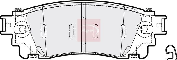 Apec PAD2066 Brake Pad Set, disc brake - 1