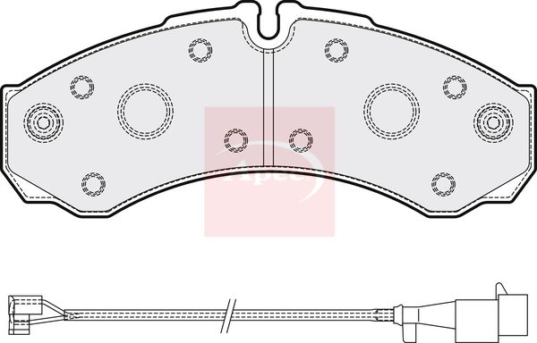 Apec PAD2078 Brake Pad Set, disc brake - 1