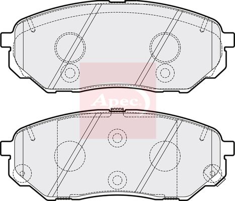 Apec PAD2080 Brake Pad Set, disc brake - 1