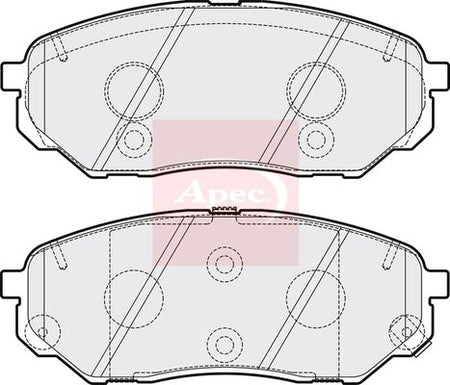 Apec PAD2080 Brake Pad Set, disc brake - 1
