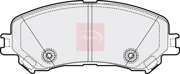Apec PAD2144 Brake Pad Set, disc brake - 1