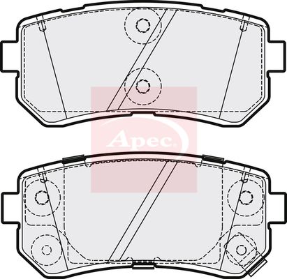 Apec PAD2195 Brake Pad Set, disc brake - 1