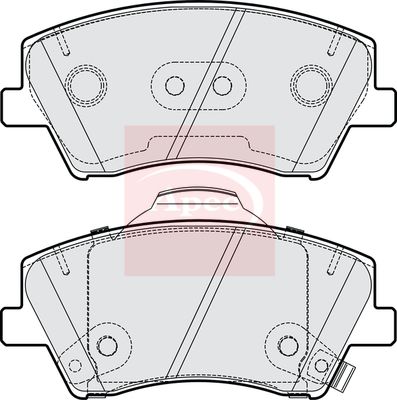 Apec PAD2226 Brake Pad Set, disc brake - 1