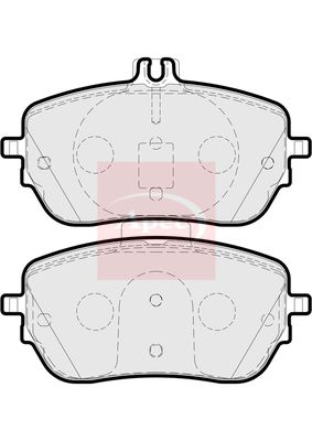 Apec PAD2244 Brake Pad Set, disc brake - 1
