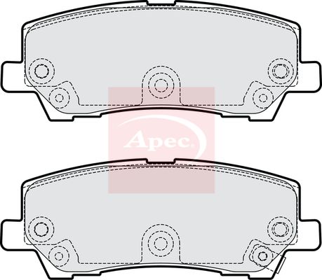 Apec PAD2282 Brake Pad Set, disc brake - 1
