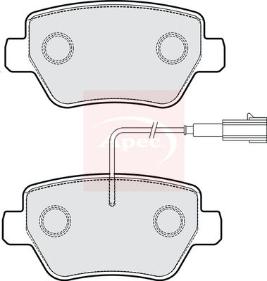 Apec PAD2287 Brake Pad Set, disc brake - 1