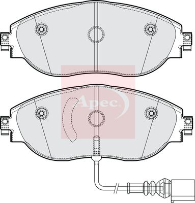 Apec PAD2304 Brake Pad Set, disc brake - 1