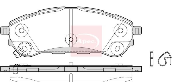 Apec PAD2342 Brake Pad Set, disc brake - 1