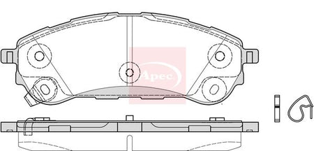 Apec PAD2342 Brake Pad Set, disc brake - 1