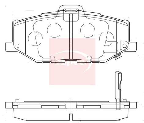 Apec PAD2374 Brake Pad Set, disc brake - 1