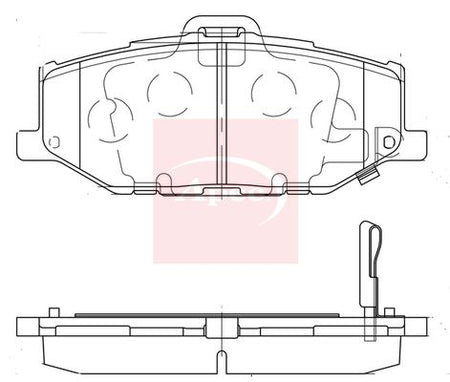Apec PAD2374 Brake Pad Set, disc brake - 1