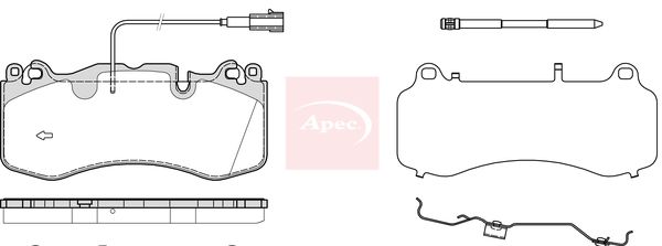 Apec PAD2384 Brake Pad Set, disc brake - 1