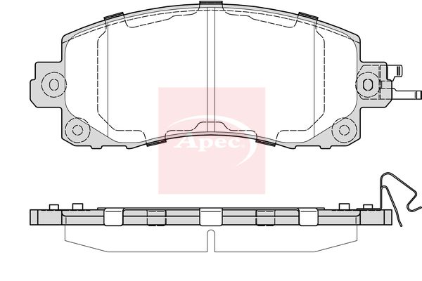 Apec PAD2398 Brake Pad Set, disc brake - 1